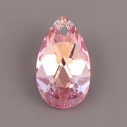 Swarovski Elements přívěsky 6106 – Hruška – Light Rose AB – 22mm
