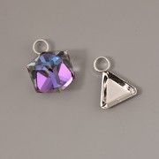 Přívěsek na kostičku Swarovski 8mm - platina