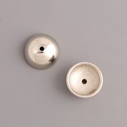 Kaplík půlkulatý hladký 13mm - platina - plast