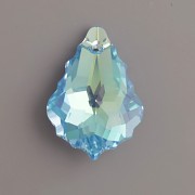 Swarovski Elements přívěsky 6090 – Baroko – Aquamarine AB – 16mm