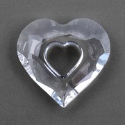 Swarovski Elements přívěsky 6262 – Miss You Heart – Crystal 17mm