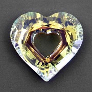 Swarovski Elements přívěsky 6262 – Miss You Heart – Crystal AB 17mm