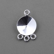 Přívěsek s očky - pro nalepení Rivoli Swarovski 12mm - stříbro Ag925