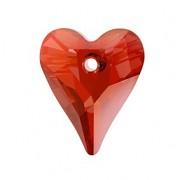 Swarovski Elements přívěsky 6240 – Srdce divoké – Red Magma – 17mm