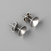 Puzety pro nalepení Rivoli Swarovski 8mm - platina