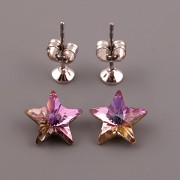 Náušnice - puzety Star Swarovski 4745 - Vitrail Light 10mm