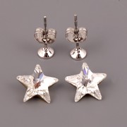 Náušnice - puzety Star Swarovski 4745 - Crystal 10mm