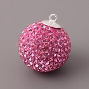 Kulička s kamínky - Ag925 - Rose 20mm