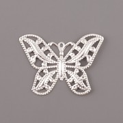 Motýlek filigránový 30 x 21mm - postříbřeno