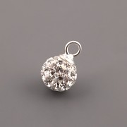 Kulička s kamínky - Ag925 - Crystal 6mm