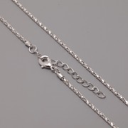 Řetízek - pletený slabý - 42cm - platina