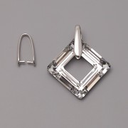 Šlupna podkova - dlouhá - 15mm - platina