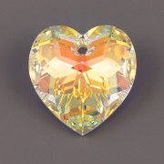 Swarovski Elements přívěsky 6215 – Srdce – Crystal AB – 18mm