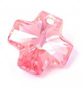 Swarovski Elements přívěsky 6866 – Křížek – Light Rose AB – 20mm