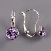 Náušnice se šatony Swarovski Elements - Violet
