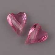 Swarovski Elements 5743 – Divoké srdce korálek – Rose – 12mm