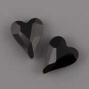 Swarovski Elements 5743 – Divoké srdce korálek – Jet – 17mm
