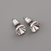 Puzety - základna na šatony Swarovski 1028 - 6mm - rhodiováno