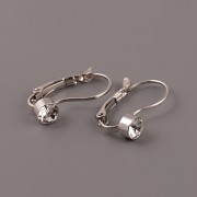 Náušnice se šatony Swarovski Elements - Crystal - 5mm
