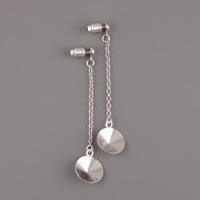 Puzety s řetízkem pro Rivoli Swarovski 12mm - rhodiováno