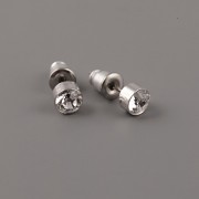 Puzety se šatony Swarovski Elements - Crystal - 5mm