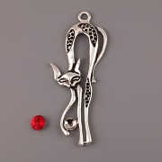 Přívěsek kočka - základna pro nalepení Rivoli Swarovski 8mm - 7,5 cm
