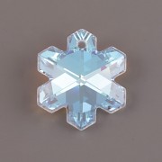 Swarovski Elements přívěsky 6704 – Sněhová vločka – Crystal Blue AB – 25mm