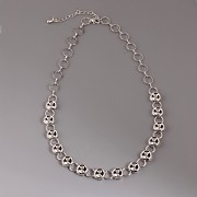 Náhrdelník - základna pro rivoli či šatony Swarovski 8mm - platina