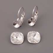 Náušnice - klapka Fancy Stone Swarovski 4470 - Crystal 12mm