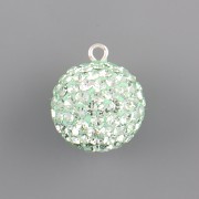 Kulička s kamínky - Ag925 - Chrysolite 12mm se šlupnou
