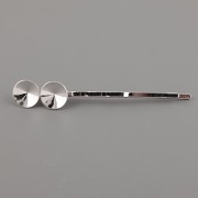 Sponka - pro nalepení Rivoli Swarovski 2x8mm - rhodiováno