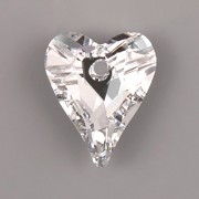 Swarovski Elements přívěsky 6240 – Srdce divoké – Crystal CAL – 27mm