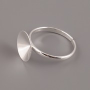 Prsten - pro Rivoli Swarovski 12mm - stříbro Ag925