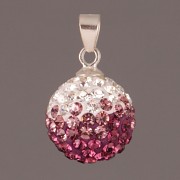Kulička s kamínky - Ag925 - gradovaná Amethyst 12mm