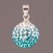 Kulička s kamínky - Ag925 - gradovaná Blue Zirkon 12mm