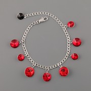 Náramek - kombinovaný pro Rivoli Swarovski Elements - rhodiováno