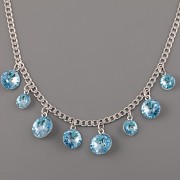 Náhrdelník - kombinovaný pro Rivoli Swarovski Elements - rhodiováno