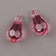 Swarovski Elements přívěsky 6000 – Tear Drop – Rose - 11mm