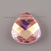 Swarovski Elements přívěsky 6012 - Flat Briolette – Light Rose AB - 15mm