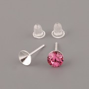 Puzety pro šatony Swarovski Elements 1028 - 6mm - Ag925