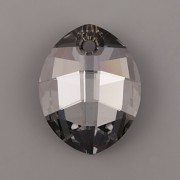 Pure Leaf přívěsek Swarovski Elements 6734 - Crystal Silver Night - 14mm