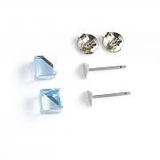 Kostičky Swarovski 4841 náušnicový set puzety - Aquamarine