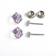 Kostičky Swarovski 4841 náušnicový set puzety - Vitrail Light