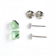 Kostičky Swarovski 4841 náušnicový set puzety - Peridot
