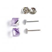 Kostičky Swarovski 4841 náušnicový set puzety - Violet