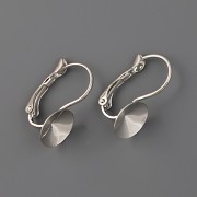 Náušnice - základna pro nalepení Rivoli Swarovski 10mm - platina