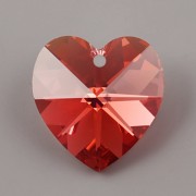Swarovski Elements přívěsky 6202 – Srdce – Padparadscha AB – 14mm