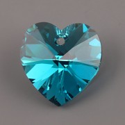 Swarovski Elements přívěsky 6228 – Srdce – Blue Zirkon AB – 14mm
