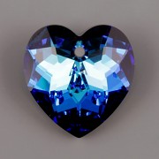 Swarovski Elements přívěsky 6215 – Srdce – Bermuda Blue – 18mm