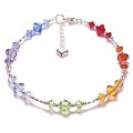 Duhovaný náramek z korálků Swarovski Elements